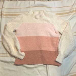 Lauren Conrad Fuzzy Colorblock Sweater Size XS